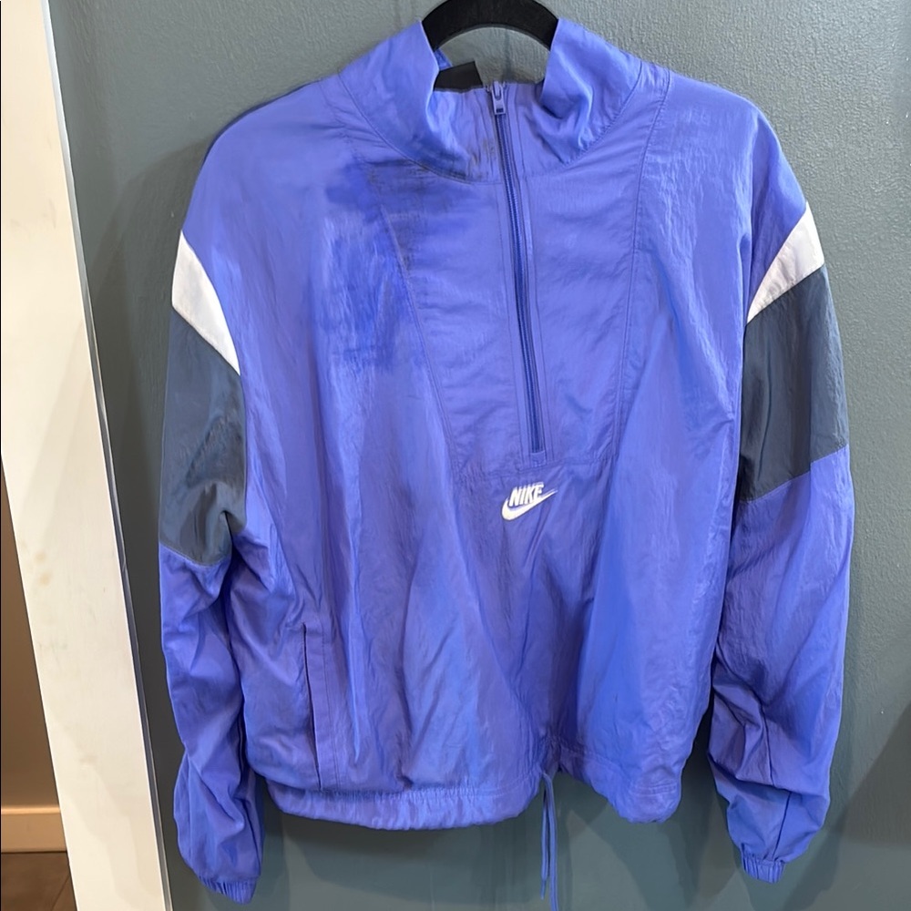 Nike Blue and Gray Windbreaker Jacket